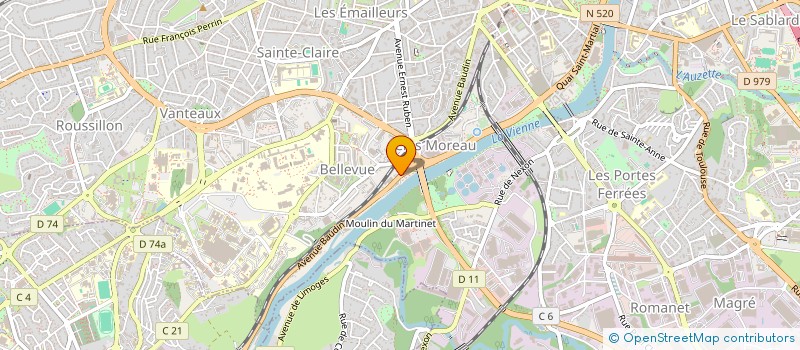 localisation de l'entreprise MONSIEUR AMBROISE FAVREAU à LIMOGES