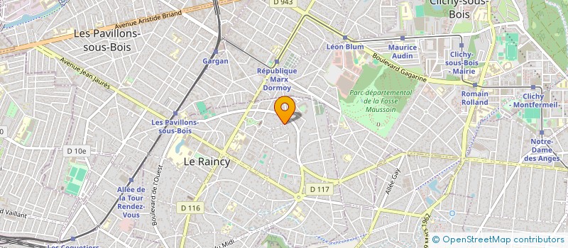 localisation de l'entreprise MONSIEUR AMBROISE GENESTIER à LE RAINCY