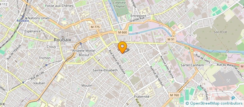 localisation de l'entreprise MONSIEUR AMED OUATTARA à ROUBAIX