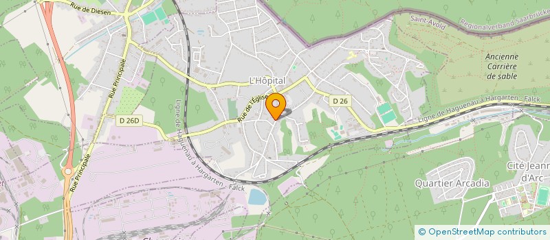 localisation de l'entreprise MONSIEUR AMEDE GUITTOUNE  L'HOPITAL