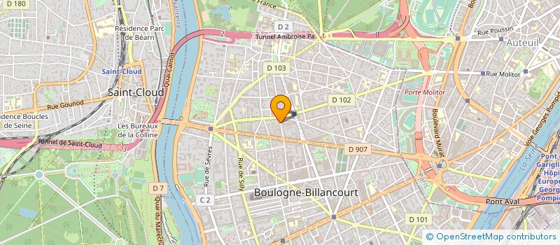 localisation de l'entreprise MONSIEUR AMEDEE DUPUY à BOULOGNE-BILLANCOURT