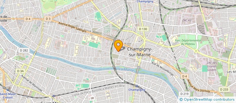 localisation de l'entreprise MONSIEUR AMERICO SOUSA à CHAMPIGNY-SUR-MARNE