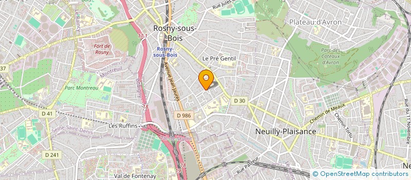 localisation de l'entreprise MONSIEUR AMERIKO SERGHIO GASPAR à ROSNY-SOUS-BOIS