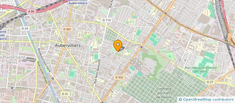 localisation de l'entreprise MONSIEUR AMINE AIT HAMOUDA à AUBERVILLIERS