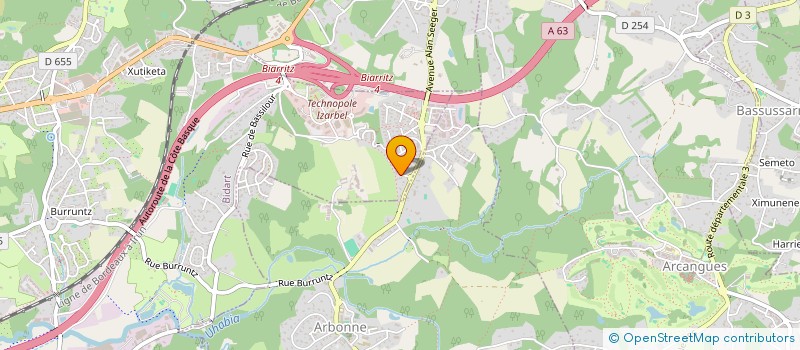 localisation de l'entreprise MONSIEUR AMINE BENZEROUAL  BIDART