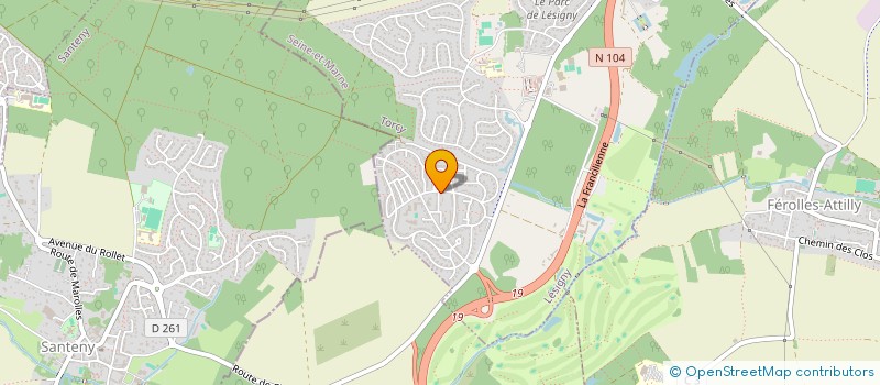 localisation de l'entreprise MONSIEUR AMINE BOUKAZIA  LESIGNY