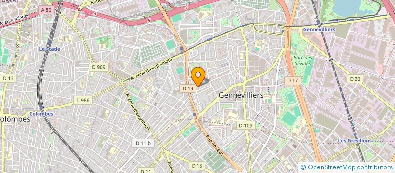 localisation de l'entreprise MONSIEUR AMMAR DJERRAD à GENNEVILLIERS