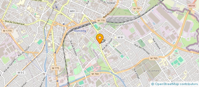 localisation de l'entreprise MONSIEUR AMOR MEGUELATI  WATTRELOS