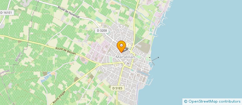 localisation de l'entreprise MONSIEUR AMORY HALL à MARSEILLAN