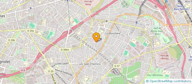 localisation de l'entreprise MONSIEUR AMRATLAL PATEL  MONTREUIL