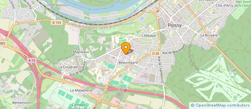 localisation de l'entreprise MONSIEUR ANASE BENHAMMI  POISSY