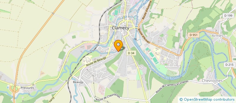 localisation de l'entreprise MONSIEUR ANDGEL PREVOST à CLAMECY