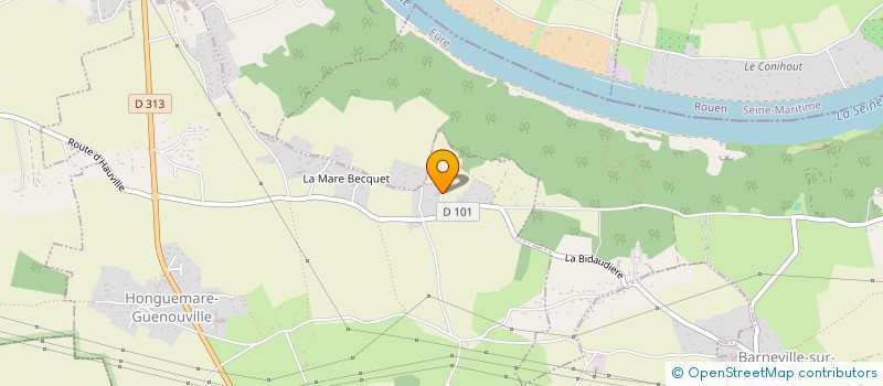 localisation de l'entreprise MONSIEUR ANDGY BELIZAIRE  HONGUEMARE-GUENOUVILLE