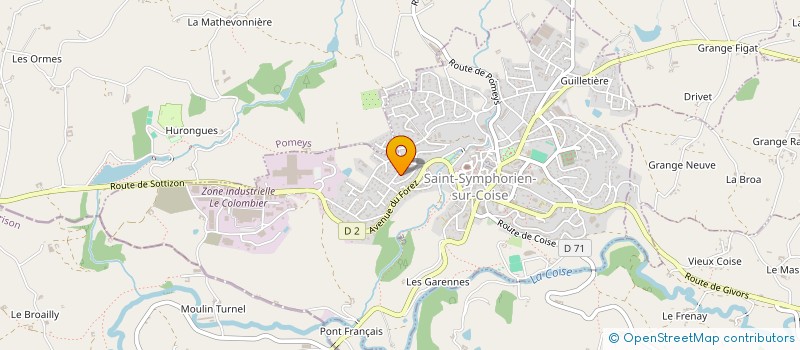 localisation de l'entreprise MONSIEUR ANDRE ANIER  SAINT-SYMPHORIEN-SUR-COISE