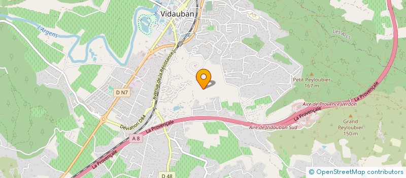 localisation de l'entreprise MONSIEUR ANDRE AUBIN à VIDAUBAN