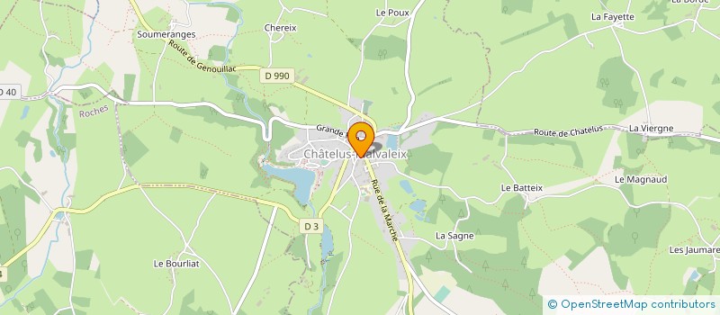 localisation de l'entreprise MONSIEUR ANDRE AUGRAS à CHATELUS-MALVALEIX