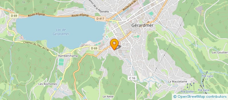 localisation de l'entreprise MONSIEUR ANDRE BALAUD  GERARDMER