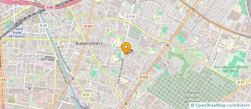 localisation de l'entreprise MONSIEUR ANDRE BALLUET à AUBERVILLIERS