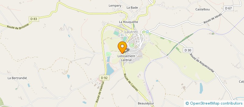 localisation de l'entreprise MONSIEUR ANDRE BARDOU  LAUTREC