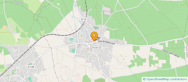 localisation de l'entreprise MONSIEUR ANDRE BAUTIAC  GENERAC