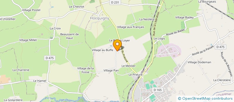 localisation de l'entreprise MONSIEUR ANDRE BAZIRE  HOCQUIGNY