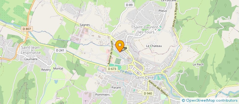 localisation de l'entreprise MONSIEUR ANDRE BELON  SAINT-CERE