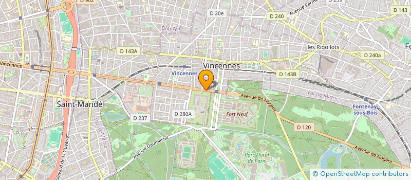 localisation de l'entreprise MONSIEUR ANDRE BERGHEAUD à VINCENNES