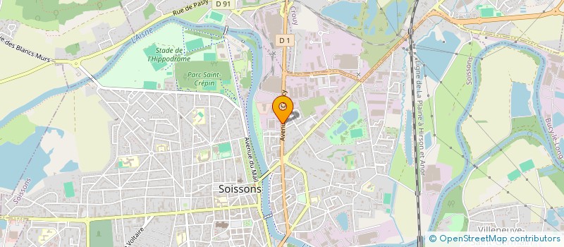 localisation de l'entreprise MONSIEUR ANDRE BERNARD NORMAND à SOISSONS