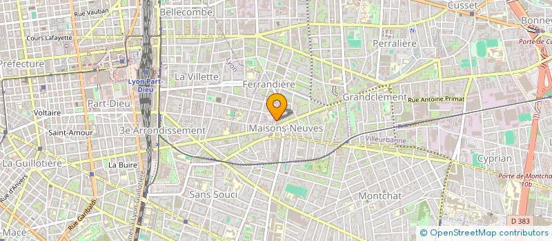 localisation de l'entreprise MONSIEUR ANDRE BEROUJON à VILLEURBANNE