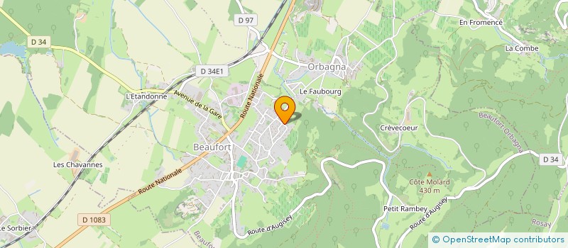 localisation de l'entreprise MONSIEUR ANDRE BERTONERI  BEAUFORT-ORBAGNA