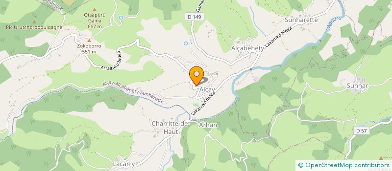 localisation de l'entreprise MONSIEUR ANDRE BIDALUN  ALCAY-ALCABEHETY-SUNHARETTE