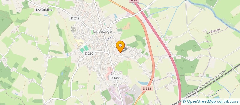 localisation de l'entreprise MONSIEUR ANDRE BONHOMMET  LA BAZOGE