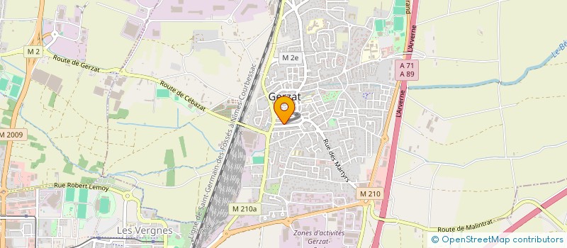 localisation de l'entreprise MONSIEUR ANDRE BONY  GERZAT