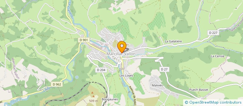 localisation de l'entreprise MONSIEUR ANDRE BONY  MARCILLAC-VALLON