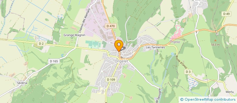 localisation de l'entreprise MONSIEUR ANDRE BOUQUIN  ORGELET