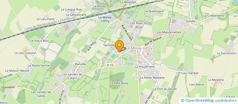 localisation de l'entreprise MONSIEUR ANDRE BOURGOUIN  LE MOLAY-LITTRY