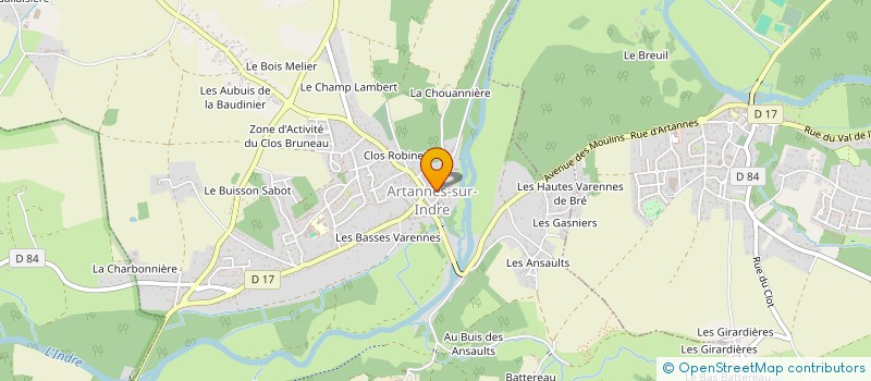 localisation de l'entreprise MONSIEUR ANDRE BOURNEUF à ARTANNES-SUR-INDRE