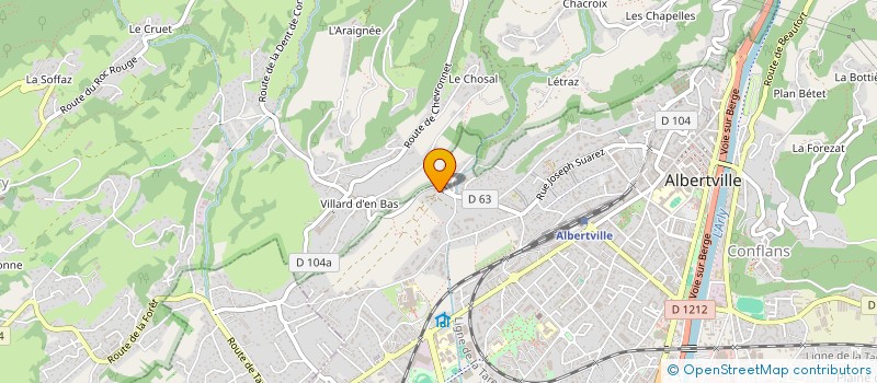 localisation de l'entreprise MONSIEUR ANDRE BRUET à ALBERTVILLE
