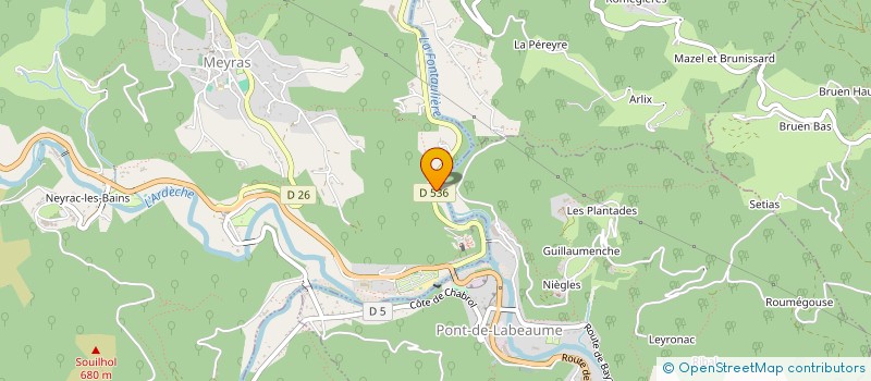localisation de l'entreprise MONSIEUR ANDRE BRUN à MEYRAS