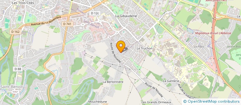 localisation de l'entreprise MONSIEUR ANDRE BRUNETEAU à MIGNALOUX-BEAUVOIR