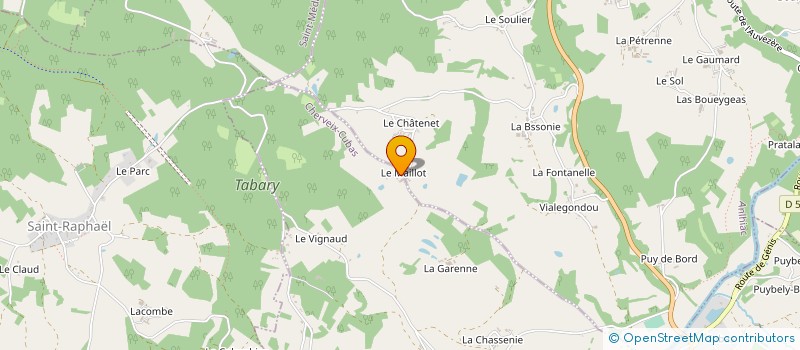 localisation de l'entreprise MONSIEUR ANDRE BUGEAUD à CHERVEIX-CUBAS