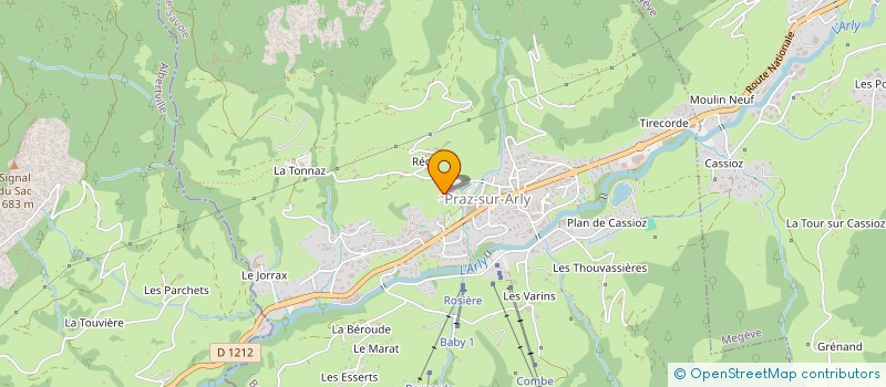 localisation de l'entreprise MONSIEUR ANDRE BURNIER-FRAMBORET  PRAZ-SUR-ARLY