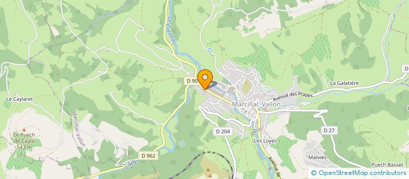 localisation de l'entreprise MONSIEUR ANDRE CABROL  MARCILLAC-VALLON