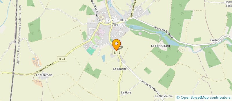 localisation de l'entreprise MONSIEUR ANDRE CADORET à LA VILLE-AUX-CLERCS