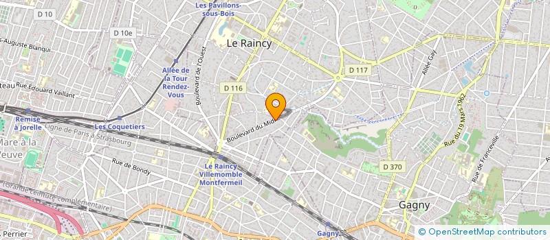 localisation de l'entreprise MONSIEUR ANDRE CARROT à LE RAINCY