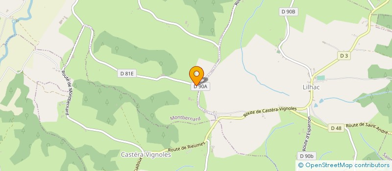 localisation de l'entreprise MONSIEUR ANDRE CASTEX  MONTBERNARD