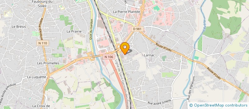localisation de l'entreprise MONSIEUR ANDRE CHAIX à ALES