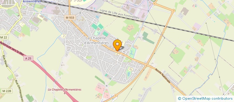 localisation de l'entreprise MONSIEUR ANDRE CHARPENTIER  LA CHAPELLE-D'ARMENTIERES