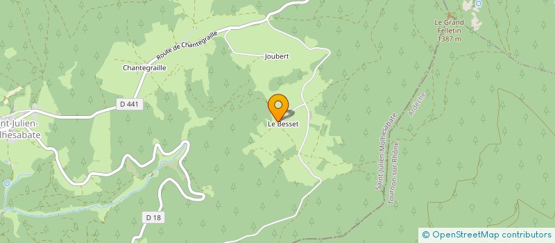 localisation de l'entreprise MONSIEUR ANDRE CHARROIN  SAINT-JULIEN-MOLHESABATE