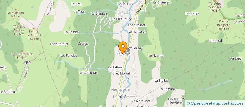 localisation de l'entreprise MONSIEUR ANDRE CHAUMAZ à MEGEVETTE